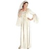 DEGUISEMENT FEMME MEDIEVALE ROBE BLANCHE AVEC VOILE  TAILLE S