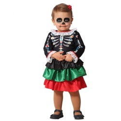 DEGUISEMENT DAY OF THE DEAD BEBE FILLE TAILLE 12-24 MOIS