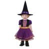 DEGUISEMENT HALLOWEEN BEBE FILLE SORCIERE VIOLET ET ORANGE 12-18 MOIS