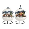 1 BOULE DE NOEL 2 DECORS DIFFERENTS LUMINEUSE ET ANIMEE