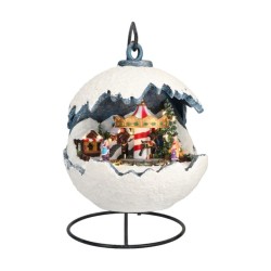 1 BOULE DE NOEL 2 DECORS DIFFERENTS LUMINEUSE ET ANIMEE