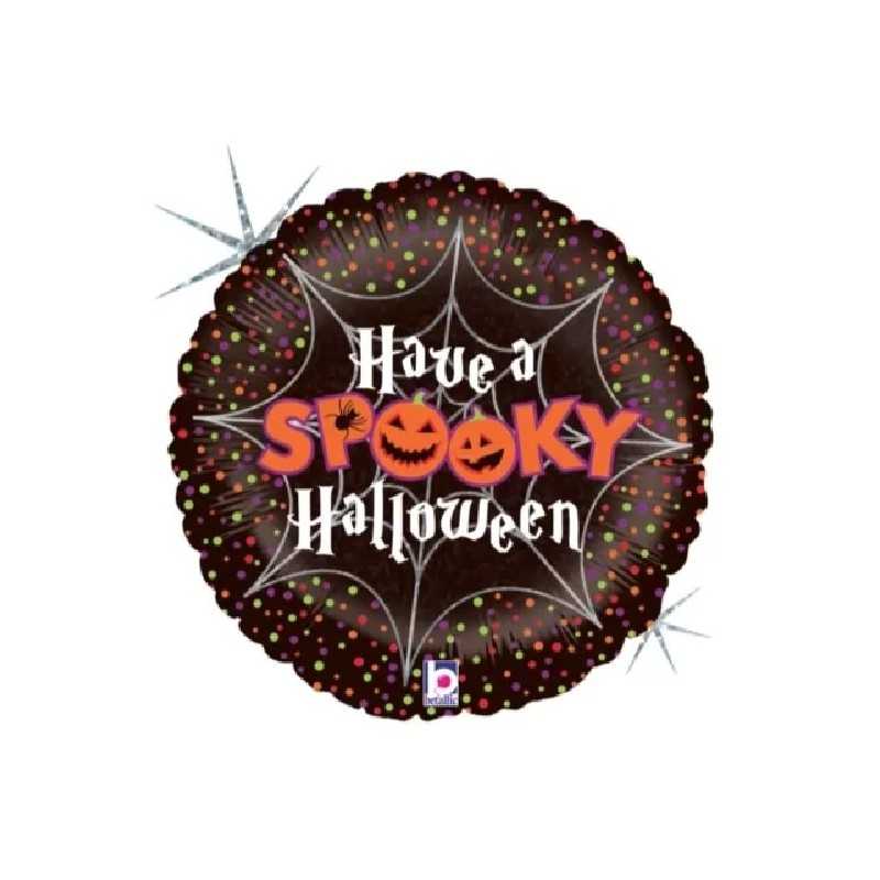 BALLON METALLIQUE ROND HAVE A SPOOKY HALLOWEEN 46 CM 