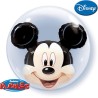 BALLON DOUBLE BUBBLES TETE DE MICKEY 61 CM