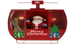DECORATION DE NOEL CABINE DE TELEPHERIQUE AVEC DECOR PERE NOEL ET LED