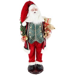 DECORATION DE NOEL PERE NOEL ANIME ET SONORE 65x45x155 CM