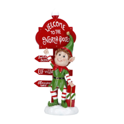 PANNEAU FECHAGE DE NOEL AVEC ELF WELCOME TO THE NORTHPOLE