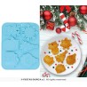 MOULE EN SILICONNE POUR 6 BISCUITS DE NOEL 22 X 18  CM