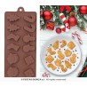 MOULE EN SILICONNE POUR 12 BISCUITS DE NOEL 10 X 20 CM