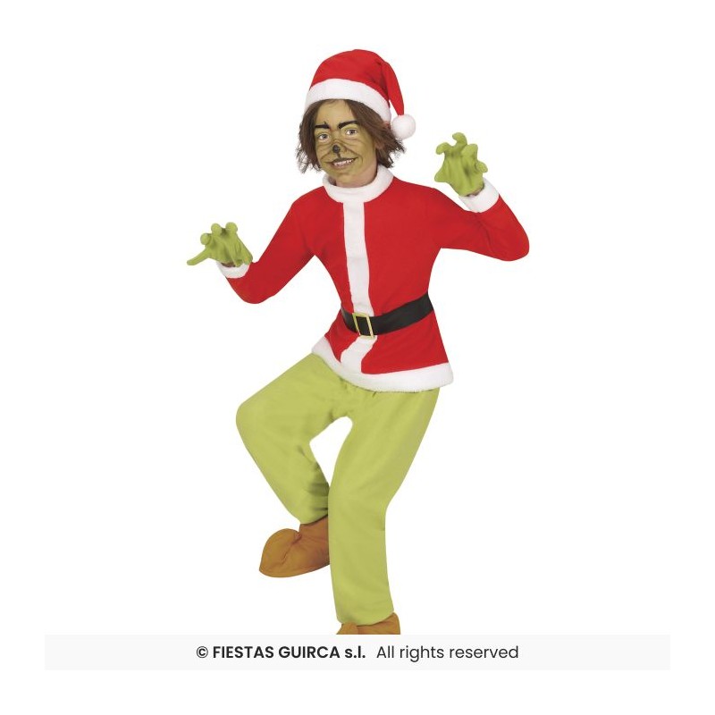 DEGUISEMENT GRINCH DE NOEL GARCON TAILLE 10-12 ANS