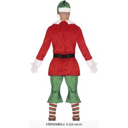 DEGUISEMENT LUTIN DE NOEL SANTA HELPER HOMME TAILLE 48-50 OU M