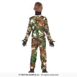 DEGUISEMENT ENFANT MILITAIRE MASQUE SQUELETTE TAILLE 7-9 ANS