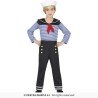 DEGUISEMENT MOUSSAILLON GARCON SAILOR TUNIQUE BLEUE TAILLE 5-6 ANS