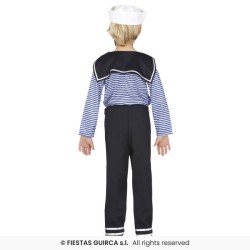 DEGUISEMENT MOUSSAILLON GARCON SAILOR TUNIQUE BLEUE TAILLE 5-6 ANS