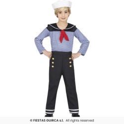 DEGUISEMENT MOUSSAILLON GARCON SAILOR TUNIQUE BLEUE TAILLE 7-9 ANS