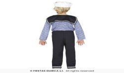 DEGUISEMENT MOUSSAILLON GARCON SAILOR TUNIQUE BLEUE TAILLE 7-9 ANS