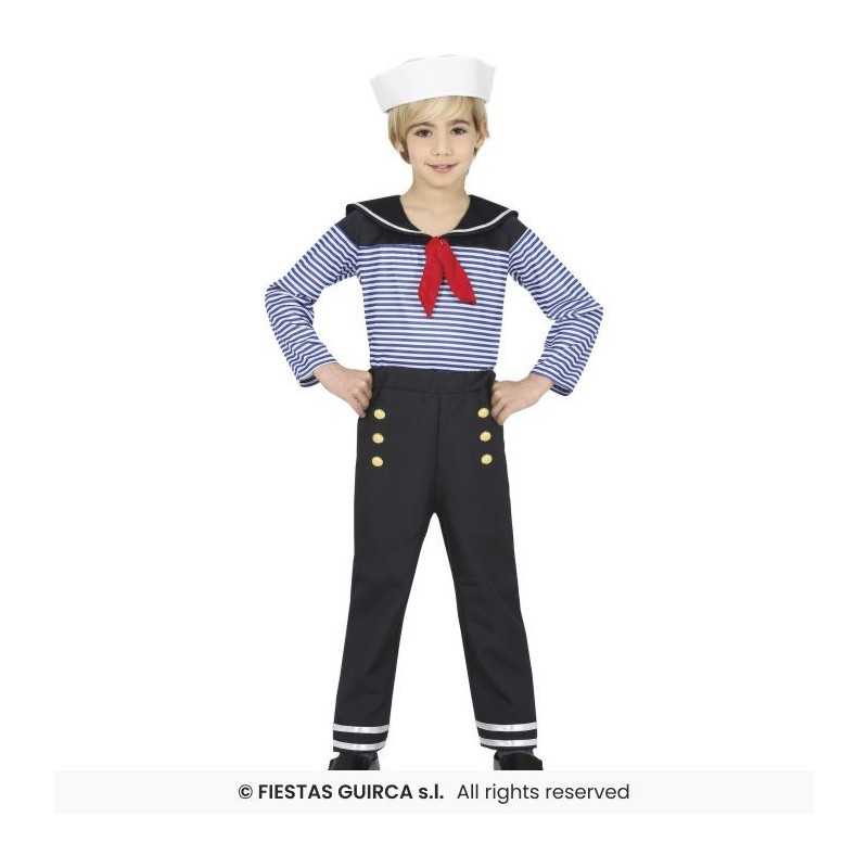 DEGUISEMENT MOUSSAILLON GARCON SAILOR TUNIQUE BLEUE TAILLE 10-12 ANS