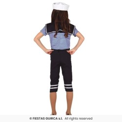 DEGUISEMENT MOUSSAILLON FILLE SAILOR TUNIQUE BLEUE TAILLE 5-6  ANS
