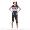 DEGUISEMENT MOUSSAILLON FILLE SAILOR TUNIQUE BLEUE TAILLE 7-9  ANS