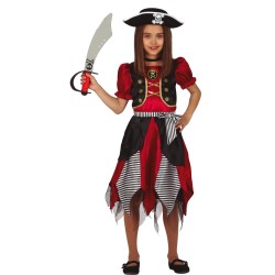 DEGUISEMENT ENFANT FILLE  PIRATE ROBE TAILLE 5-6 ANS 