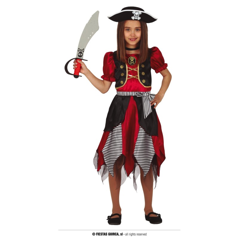 DEGUISEMENT ENFANT FILLE  PIRATE ROBE TAILLE 7-9 ANS  DEGUISEMENT ENFANT FILLE  PIRATE ROBE TAILLE 7-9 ANS