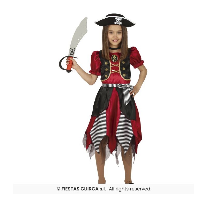 DEGUISEMENT ENFANT FILLE  PIRATE ROBE TAILLE 10-12 ANS 