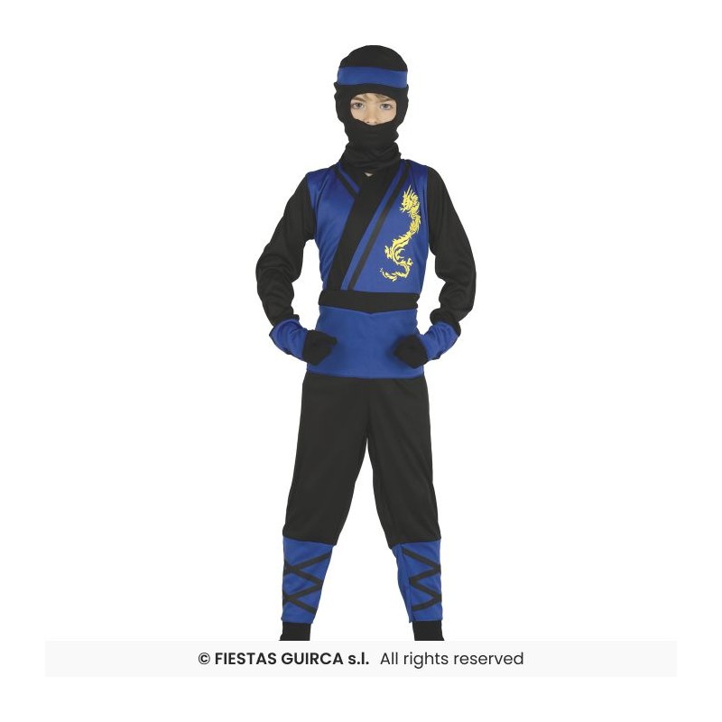 DEGUISEMENT ENFANT  NINJA BLEU TAILLE 5-6 ANS