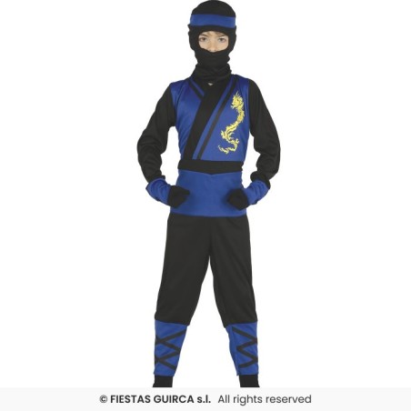 DEGUISEMENT ENFANT  NINJA BLEU TAILLE 7-9 ANS