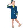 DEGUISEMENT HOTESSE DE L'AIR BLEUE TAILLE M 7-9 ANS