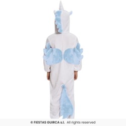 DEGUISEMENT PYJAMA KUGURUMI BLEU ET BLANC LICORNE TAILLE 3-4 ANS 