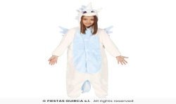 DEGUISEMENT PYJAMA KUGURUMI BLEU ET BLANC LICORNE TAILLE 10-12 ANS 