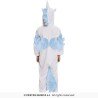 DEGUISEMENT PYJAMA KUGURUMI BLEU ET BLANC LICORNE TAILLE 10-12 ANS 