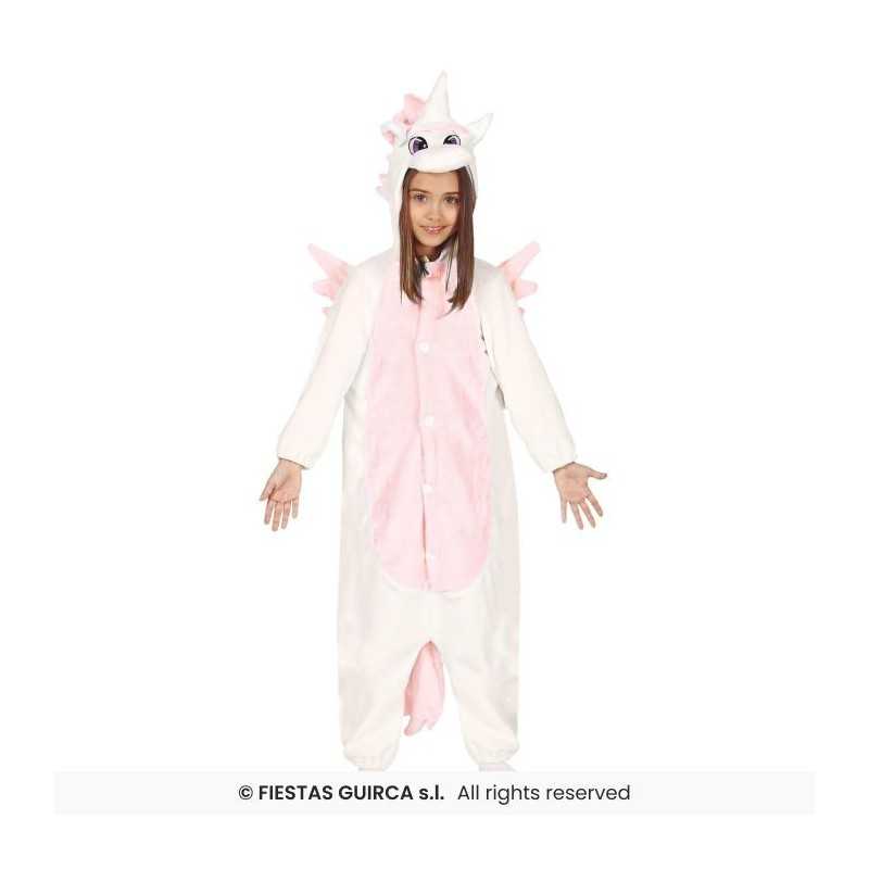 DEGUISEMENT PYJAMA KIGURUMI ROSE ET BLANC LICORNE TAILLE 10-12 ANS 
