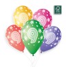 5 BALLONS BIO LATEX CHIFFRE 9