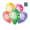 5 BALLONS BIO LATEX CHIFFRE 8