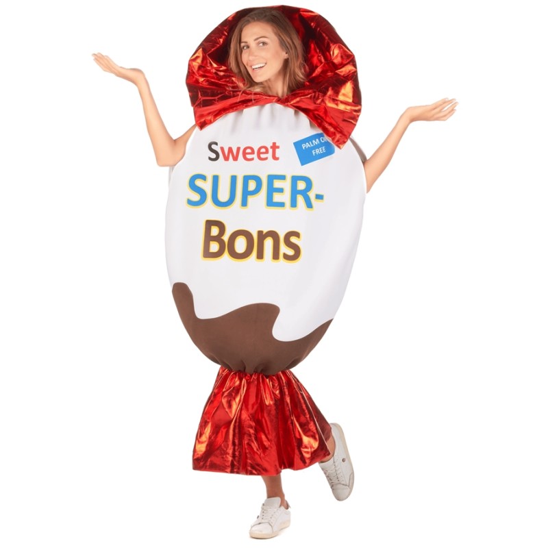 DEGUISEMENT BONBON CHOCOLAT SUPER BON TAILLE UNIQUE 