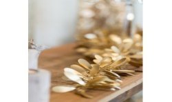 GUIRLANDE DE NOEL LIBELLULE OR MAT 270 CM