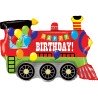 BALLON METALLIQUE TRAIN HAPPY BIRTHDAY 94CM 