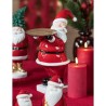 PERE NOEL RESINE TENANT UN PLATEAU DORE 25CM X 15CM X 32.5CM