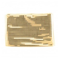 NAPPE PLIEE EFFET BOULE A FACETTES OR 139CM X 240CM