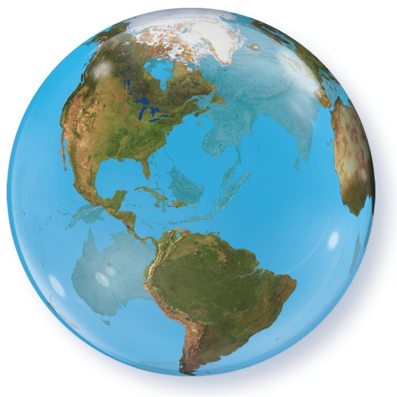BALLON BUBBLES GLOBE TERRESTRE DIAMETRE 56 CM BALLON BUBBLES GLOBE TERRESTRE DIAMETRE 56 CM