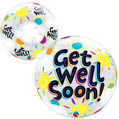 BALLON  BUBBLES GET WELL SOON 56 CM