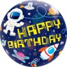 BALLON BUBBLES HAPPY BIRTHDAY ESPACE 56 CM
