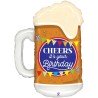BALLON METALLIQUE CHOPE DE BIERE CHEERS IT'S YOUR BIRTHDAY 74 CM