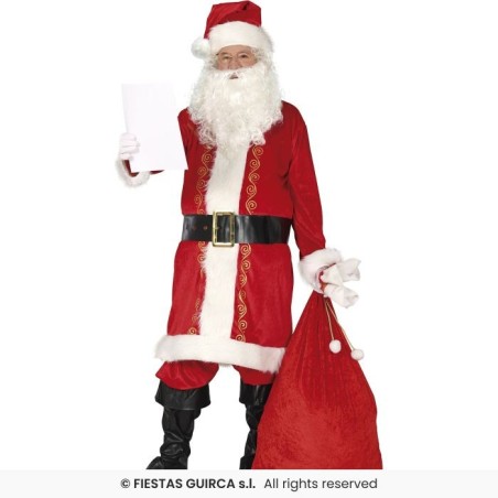 DEGUISEMENT PERE NOEL ROUGE CHIC A DORURES HOMME TAILLE XL