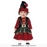 DEGUISEMENT LUTIN DE NOEL FILLE ROUGE VERT FLOCONS OR BEBE TAILLE 12-18 MOIS