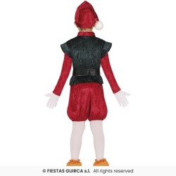 DEGUISEMENT LUTIN DE NOEL ROUGE ET VERT CULOTTE BOUFFANTE TAILLE 7-9 ANS
