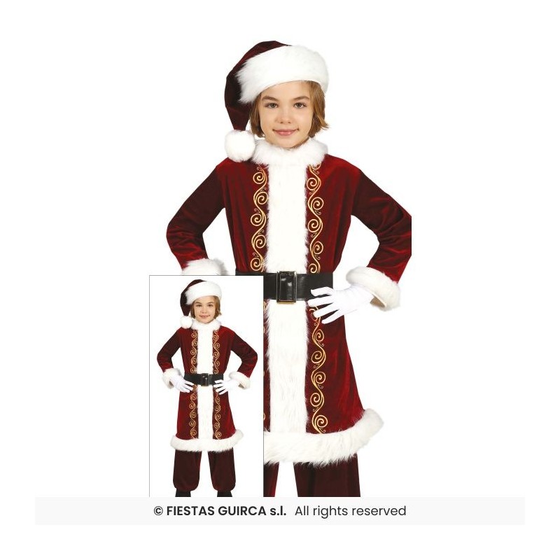 DEGUISEMENT GARCON PERE NOEL ROUGE DECORATION OR TAILLE 10-12 ANS DEGUISEMENT GARCON PERE NOEL ROUGE DECORATION OR TAILLE 10-12 ANS