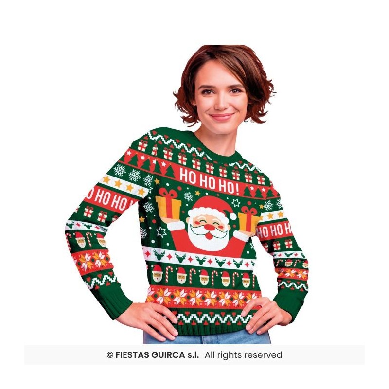 DEGUISEMENT PULL DE NOEL VERT PERE NOEL TAILLE S DEGUISEMENT PULL DE NOEL VERT PERE NOEL TAILLE S