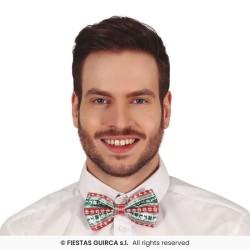 NOEUD PAPILLON THEME NOEL ROUGE ET VERT