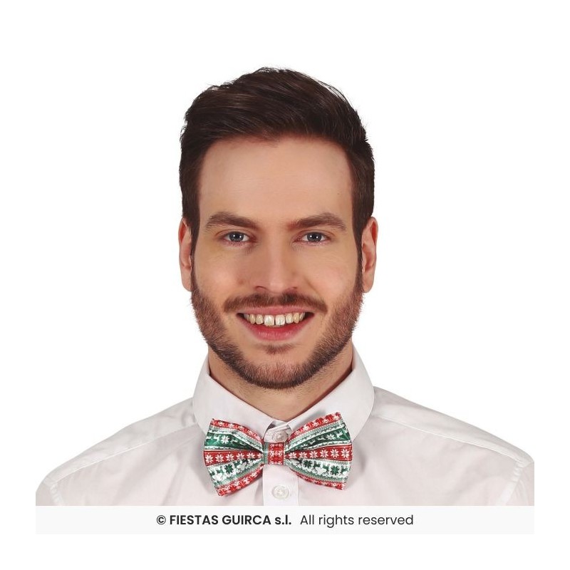 NOEUD PAPILLON THEME NOEL ROUGE ET VERT NOEUD PAPILLON THEME NOEL ROUGE ET VERT